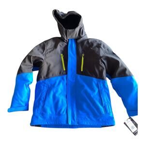 Weatherproof 1948 Expedition Hooded Boys Winter Coat W/ Liner Sz L Blue/Blk NWT